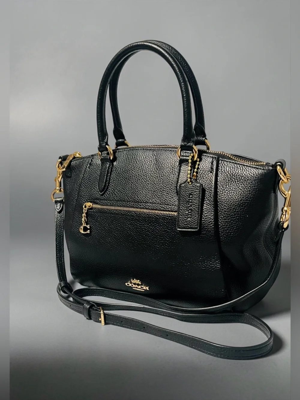 Coach Elise Pebble Leather Satchel - Picture 6 of 12